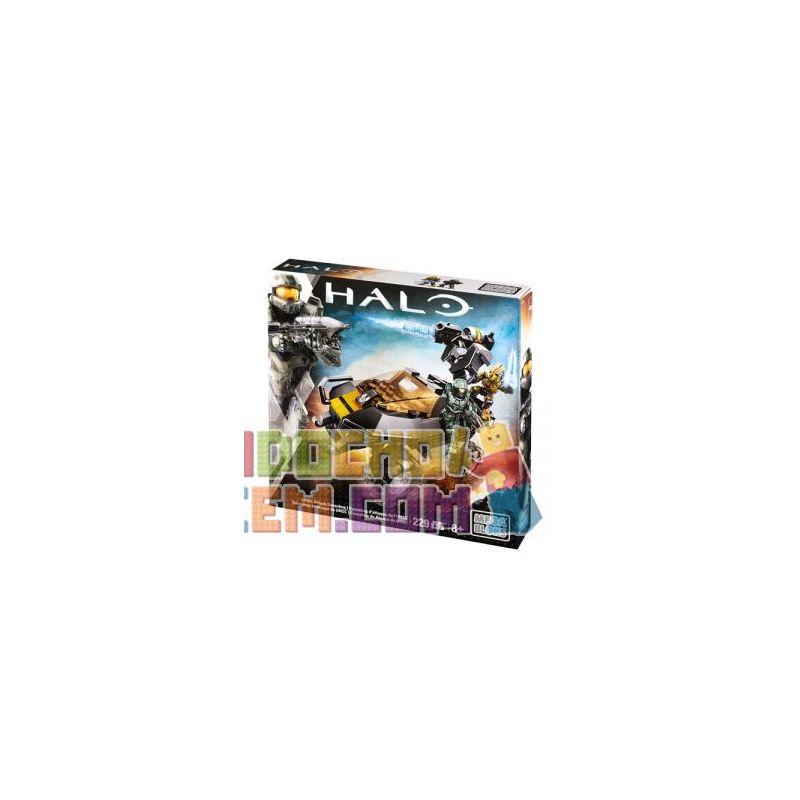 MEGA BLOKS CNG66 non  UNSC TẤN CÔNG GAUSSIAN WARTHOG bộ đồ chơi xếp lắp ráp ghép mô hình Computer Games UNSC ATTACK GAUSSHOG Trò Chơi 229 khối
