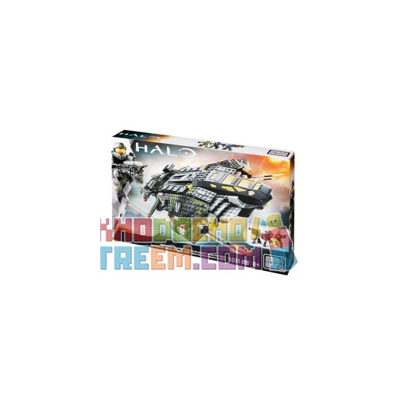 MEGA BLOKS CNG71 non  UNSC KỀN KỀN. bộ đồ chơi xếp lắp ráp ghép mô hình Computer Games UNSC VULTURE GUNSHIP Trò Chơi 1031 khối