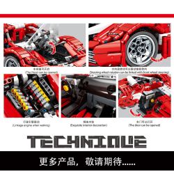 SHENG YUAN SY 8608 non  FERRARI FXX XE PULL BACK bộ đồ chơi xếp lắp ráp ghép mô hình  Kỹ Thuật Công Nghệ Cao Mô Hình Phương Tiện 1282 khối
