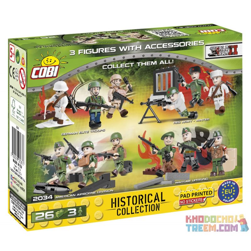 COBI 2034 non  QUÂN ĐOÀN CHÂU PHI bộ đồ chơi xếp lắp ráp ghép mô hình Military Army AFRIKA KORPS Quân Sự Bộ Đội 26 khối