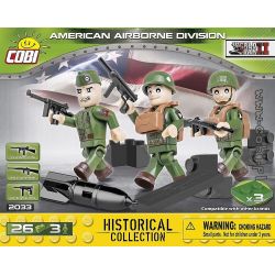 COBI CHARACTER BUILDING 2033 COBI-2033 COBI2033 non  SƯ ĐOÀN DÙ HOA KỲ bộ đồ chơi xếp lắp ráp ghép mô hình Military Army AMERICAN AIRBORNE DIVISION Quân Sự Bộ Đội 26 khối