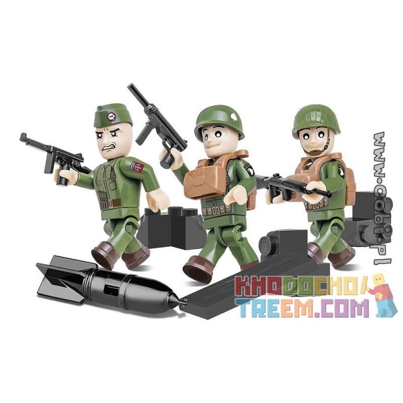 COBI CHARACTER BUILDING 2033 COBI-2033 COBI2033 non  SƯ ĐOÀN DÙ HOA KỲ bộ đồ chơi xếp lắp ráp ghép mô hình Military Army AMERICAN AIRBORNE DIVISION Quân Sự Bộ Đội 26 khối