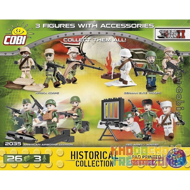 COBI 2035 non  CUỘC NỔI DẬY Ở THỦ ĐÔ bộ đồ chơi xếp lắp ráp ghép mô hình Military Army WARSAW UPRISING Quân Sự Bộ Đội 26 khối