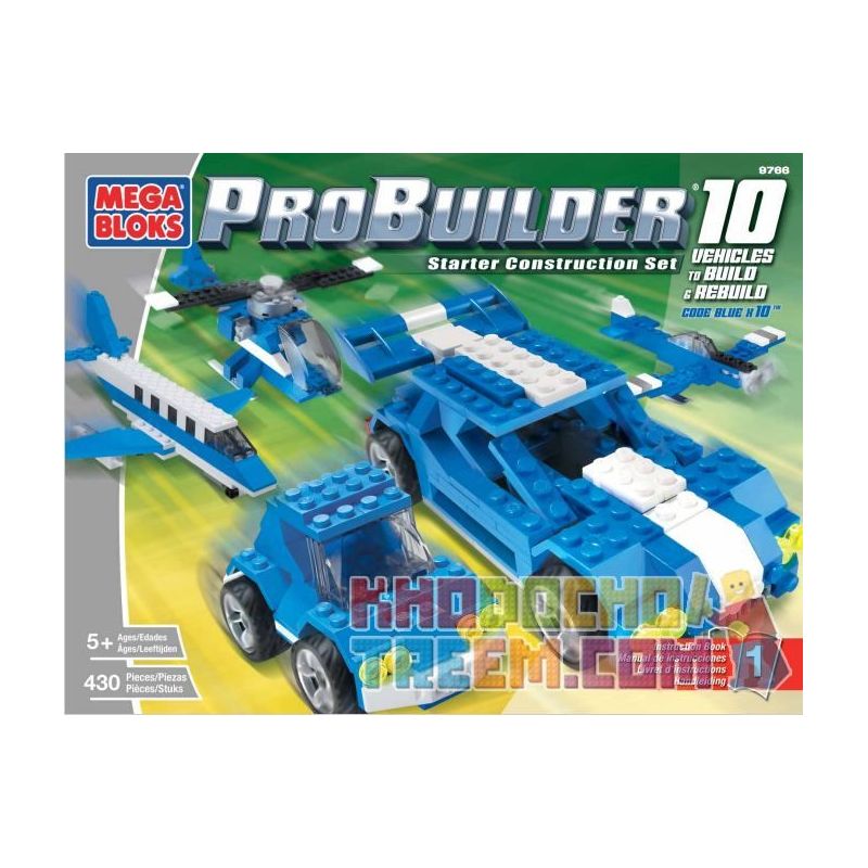 MEGA BLOKS 9766 non  MÃ XANH X 10 bộ đồ chơi xếp lắp ráp ghép mô hình Speed Champions Racing Cars CODE BLUE X 10 Đua Xe Công Thức 430 khối