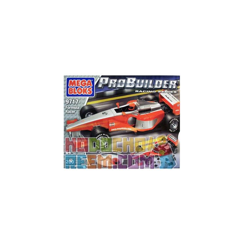 MEGA BLOKS 9717 non  XE CÔNG THỨC bộ đồ chơi xếp lắp ráp ghép mô hình Speed Champions Racing Cars FORMULA RACER Đua Xe Công Thức 200 khối