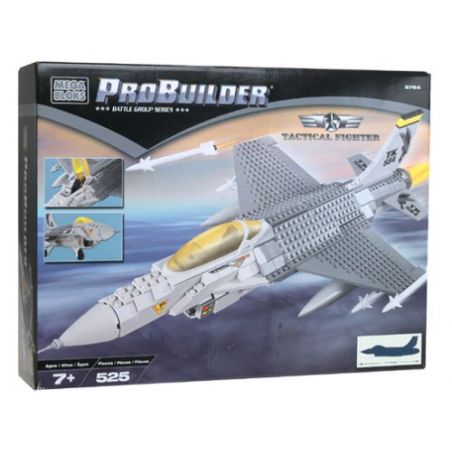 MEGA BLOKS 9764 non  MÁY BAY CHIẾN ĐẤU bộ đồ chơi xếp lắp ráp ghép mô hình Military Army TACTICAL FIGHTER Quân Sự Bộ Đội 525 khối