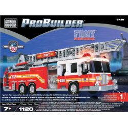 MEGA BLOKS 9735 non  SỞ CỨU HỎA NEW YORK bộ đồ chơi xếp lắp ráp ghép mô hình Fire Rescure FDNY FIRETRUCK 1120 khối