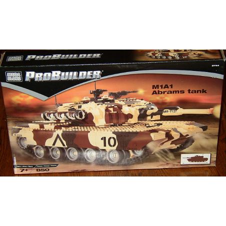 MEGA BLOKS 9734 non  XE TĂNG M1A1 ABRAMS bộ đồ chơi xếp lắp ráp ghép mô hình Military Army M1A1 ABRAMS TANK Quân Sự Bộ Đội 850 khối