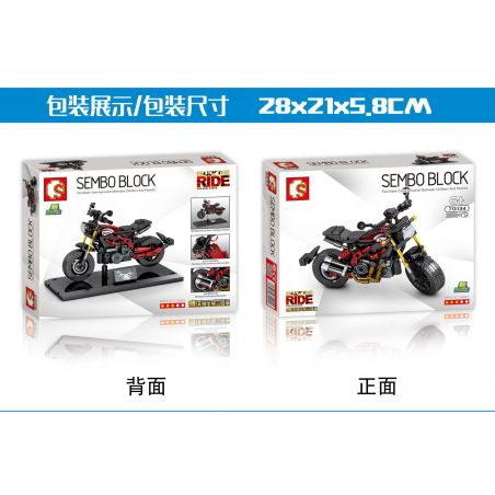SEMBO 701134 non  ẤN ĐỘ FTR 1200. bộ đồ chơi xếp lắp ráp ghép mô hình Motorcycle Motorbike INDIAN FTR 1200 Xe Hai Bánh 232 khối