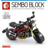 SEMBO 701134 non  ẤN ĐỘ FTR 1200. bộ đồ chơi xếp lắp ráp ghép mô hình Motorcycle Motorbike INDIAN FTR 1200 Xe Hai Bánh 232 khối