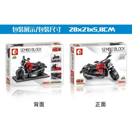 SEMBO 701133 non  AUDACE CARBON. bộ đồ chơi xếp lắp ráp ghép mô hình Motorcycle Motorbike MOTO GUZZI AUDACE CARBON Xe Hai Bánh 265 khối