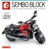 SEMBO 701133 non  AUDACE CARBON. bộ đồ chơi xếp lắp ráp ghép mô hình Motorcycle Motorbike MOTO GUZZI AUDACE CARBON Xe Hai Bánh 265 khối