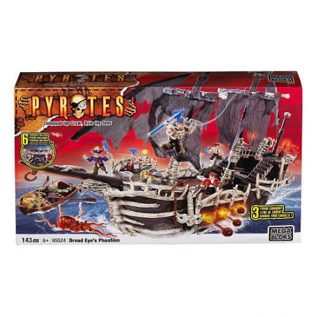 MEGA BLOKS 95524 non  CON SỐ MA CỦA CHÚ SÁT TRƯỞNG DREAD bộ đồ chơi xếp lắp ráp ghép mô hình Pirates Of The Caribbean DREAD EYE'S PHANTOM Cướp Biển Vùng Caribe 143 khối