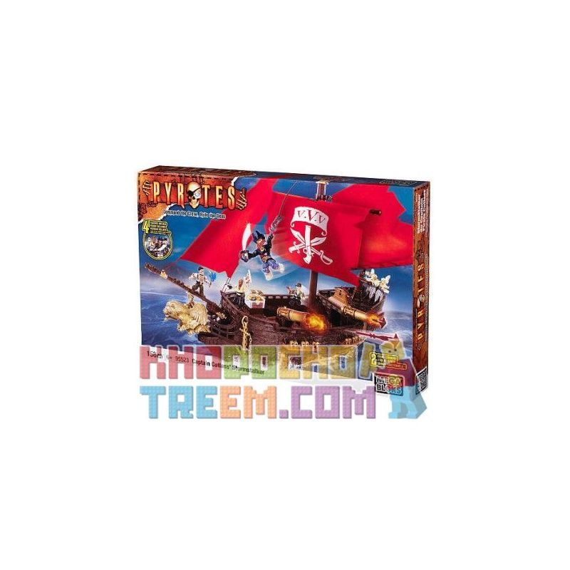 MEGA BLOKS 95523 non  THUYỀN TRƯỞNG CUTLASS 'STORMSTALKER bộ đồ chơi xếp lắp ráp ghép mô hình Pirates Of The Caribbean CAPTAIN CUTLASS' STORMSTALKER Cướp Biển Vùng Caribe 158 khối