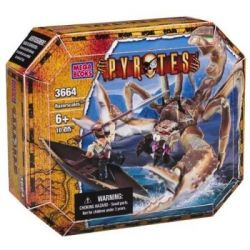 MEGA BLOKS 3664 non  RAZORSCALES. bộ đồ chơi xếp lắp ráp ghép mô hình Pirates Of The Caribbean Cướp Biển Vùng Caribe 10 khối