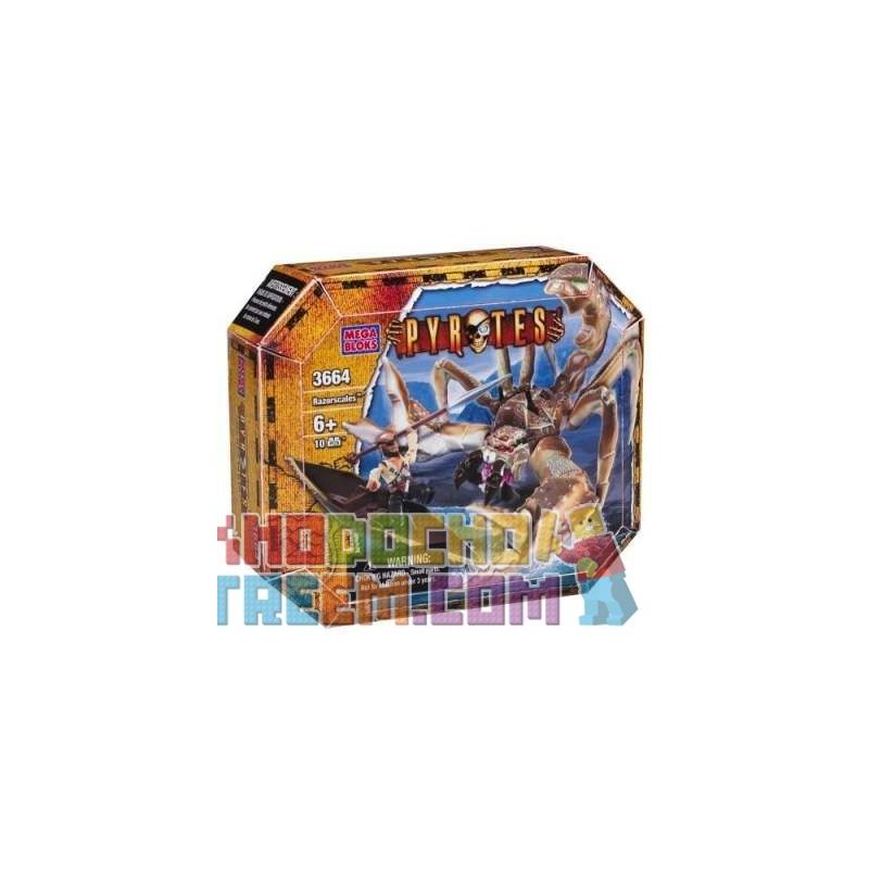 MEGA BLOKS 3664 non  RAZORSCALES. bộ đồ chơi xếp lắp ráp ghép mô hình Pirates Of The Caribbean Cướp Biển Vùng Caribe 10 khối