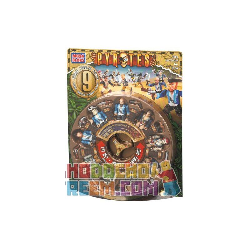 MEGA BLOKS 3653 non  BỘ SƯU TẬP PHI HÀNH ĐOÀN bộ đồ chơi xếp lắp ráp ghép mô hình Pirates Of The Caribbean CREW COLLECTION Cướp Biển Vùng Caribe 18 khối