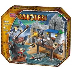 MEGA BLOKS 3649 non  PHÁO ĐÀI PHÒNG THỦ bộ đồ chơi xếp lắp ráp ghép mô hình Pirates Of The Caribbean FORT DEFIANCE Cướp Biển Vùng Caribe 105 khối
