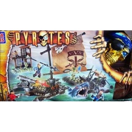 MEGA BLOKS 3693 non  NHÀ KHO bộ đồ chơi xếp lắp ráp ghép mô hình Pirates Of The Caribbean TREASURE TROVE Cướp Biển Vùng Caribe 99 khối