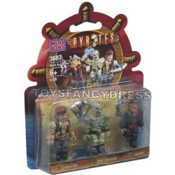 MEGA BLOKS 3687 non  CHIẾN ĐẤU TRÊN BIỂN ĐEN bộ đồ chơi xếp lắp ráp ghép mô hình Pirates Of The Caribbean BLACK SEA BATTLE Cướp Biển Vùng Caribe 6 khối