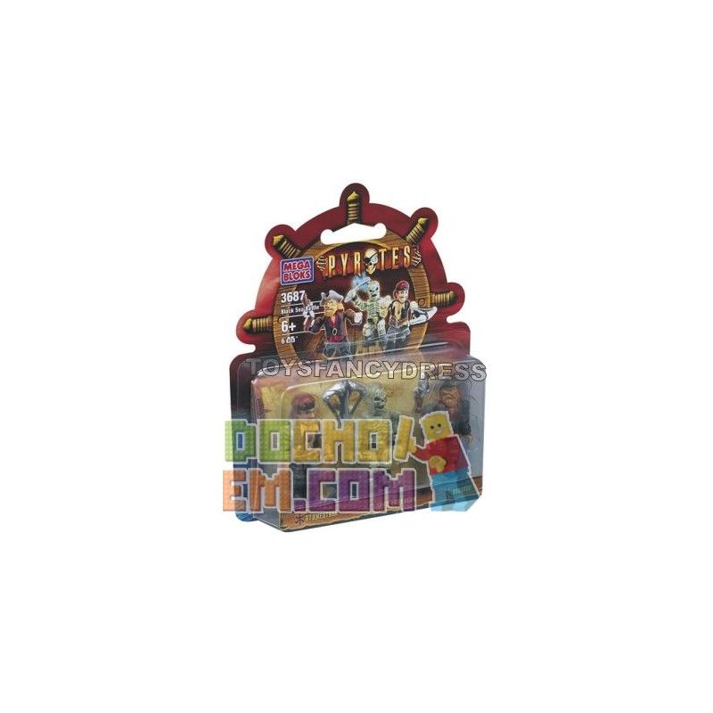 MEGA BLOKS 3687 non  CHIẾN ĐẤU TRÊN BIỂN ĐEN bộ đồ chơi xếp lắp ráp ghép mô hình Pirates Of The Caribbean BLACK SEA BATTLE Cướp Biển Vùng Caribe 6 khối