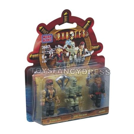 MEGA BLOKS 3687 non  CHIẾN ĐẤU TRÊN BIỂN ĐEN bộ đồ chơi xếp lắp ráp ghép mô hình Pirates Of The Caribbean BLACK SEA BATTLE Cướp Biển Vùng Caribe 6 khối