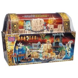 MEGA BLOKS 3681 non  TRẬN CHIẾN TRÊN ĐẢO KHO BÁU bộ đồ chơi xếp lắp ráp ghép mô hình Pirates Of The Caribbean BATTLE FOR TREASURE ISLAND Cướp Biển Vùng Caribe 210 khối