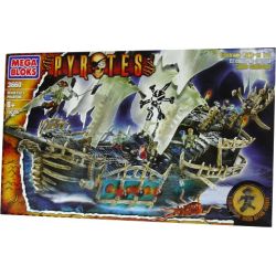 MEGA BLOKS 3660 non  CON SỐ MA CỦA CHÚ SÁT TRƯỞNG DREAD bộ đồ chơi xếp lắp ráp ghép mô hình Pirates Of The Caribbean CAPTAIN DREAD EYE'S PHANTOM Cướp Biển Vùng Caribe 100 khối