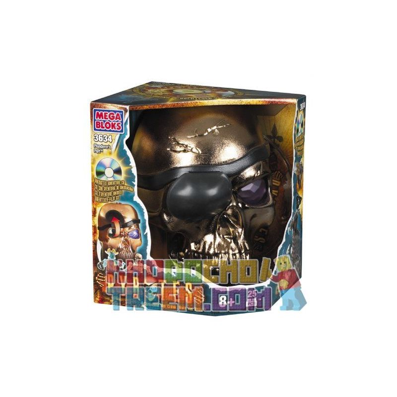 MEGA BLOKS 3634 non  CẢNG CỦA PREDATOR bộ đồ chơi xếp lắp ráp ghép mô hình Pirates Of The Caribbean PLUNDERER'S PORT Cướp Biển Vùng Caribe 25 khối