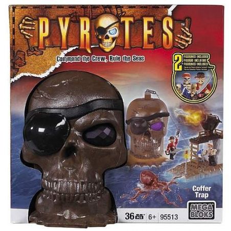 MEGA BLOKS 3633 95513 non  BẪY RƯƠNG KHO BÁU bộ đồ chơi xếp lắp ráp ghép mô hình Pirates Of The Caribbean COFFER TRAP Cướp Biển Vùng Caribe 25 khối