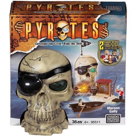 MEGA BLOKS 3631 95511 non  MAROON GALLY. bộ đồ chơi xếp lắp ráp ghép mô hình Pirates Of The Caribbean Cướp Biển Vùng Caribe 20 khối