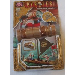 MEGA BLOKS 3606 non  THUYỀN DÀI. bộ đồ chơi xếp lắp ráp ghép mô hình Pirates Of The Caribbean LONGBOAT LOOKOUT Cướp Biển Vùng Caribe 30 khối