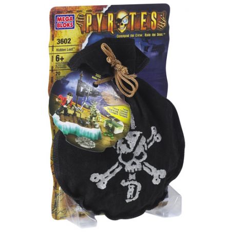MEGA BLOKS 3602 95527 non  KHO BÁU ẨN bộ đồ chơi xếp lắp ráp ghép mô hình Pirates Of The Caribbean HIDDEN LOOT Cướp Biển Vùng Caribe 20 khối