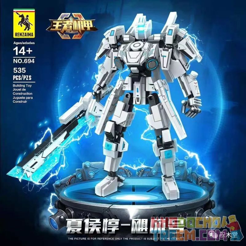 6102 RENZAIMA 694 non  XIA HOUZHEN - BÃO bộ đồ chơi xếp lắp ráp ghép mô hình Transformers KING MECHA Robot Đại Chiến Người Máy Biến Hình 535 khối