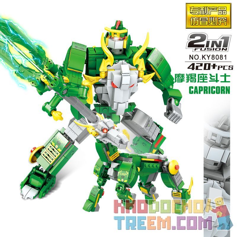 Kazi KY8081 8081 non  CHIẾN BINH MA KẾT bộ đồ chơi xếp lắp ráp ghép mô hình Transformers CONSTELLATION FIGHTER CAPRICORN Robot Đại Chiến Người Máy Biến Hình 420 khối