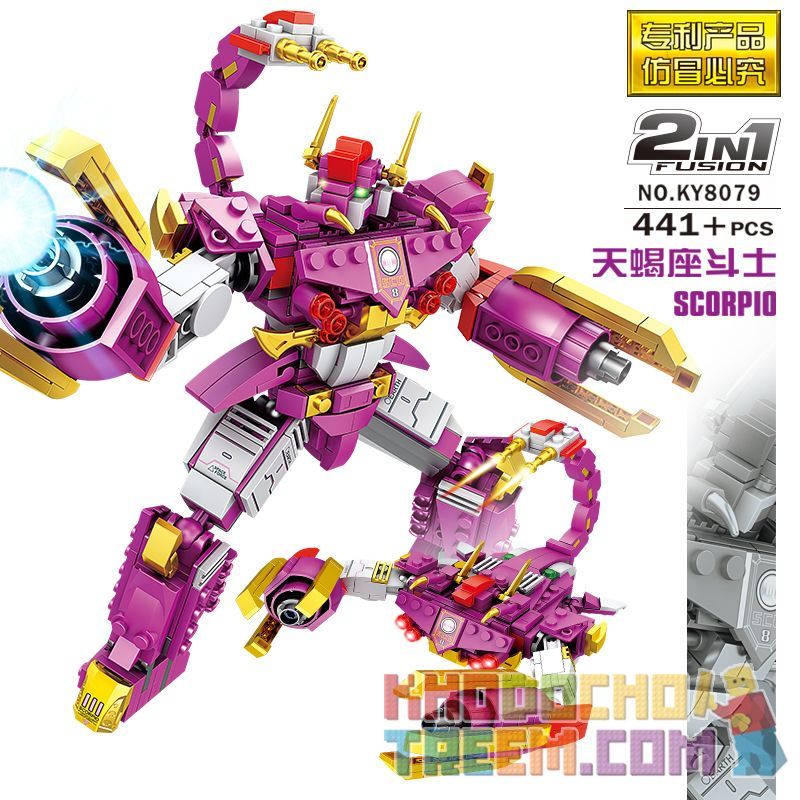 Kazi KY8079 8079 non  VÕ SĨ BỌ CẠP bộ đồ chơi xếp lắp ráp ghép mô hình Transformers CONSTELLATION FIGHTER SCORPIO Robot Đại Chiến Người Máy Biến Hình 441 khối