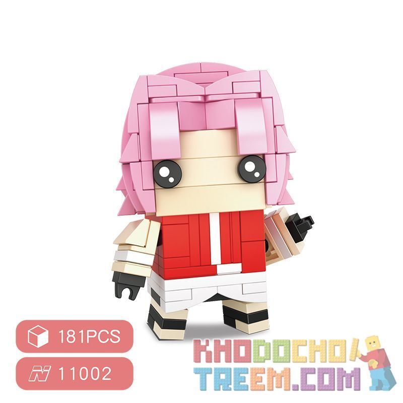 HSANHE 11002-3 non  CẬU BÉ ĐẦU VUÔNG HARUNO SAKURA bộ đồ chơi xếp lắp ráp ghép mô hình Naruto MAGIC BRICK Ninja 181 khối