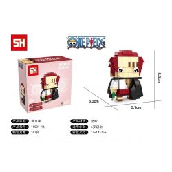 HSANHE 11001-16 non  SHANKS TÓC ĐỎ bộ đồ chơi xếp lắp ráp ghép mô hình One Piece ONE PIECE AKAKAMI NO SHANKUSU Đảo Hải Tặc 167 khối