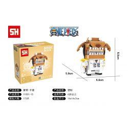 HSANHE 11001-15 non  CẬU BÉ ĐẦU VUÔNG KHỈ · D KAPU bộ đồ chơi xếp lắp ráp ghép mô hình One Piece ONE PIECE MONKEY · D GARP Đảo Hải Tặc 172 khối
