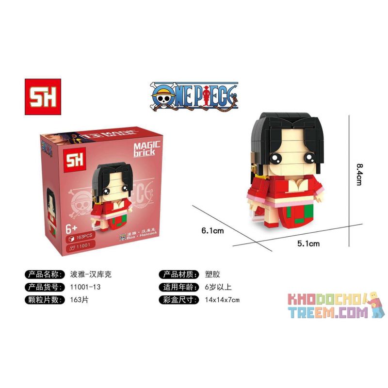 HSANHE 11001-13 non  FANGTAI YA HANCUK. bộ đồ chơi xếp lắp ráp ghép mô hình One Piece ONE PIECE BOA HANCOCK Đảo Hải Tặc 163 khối