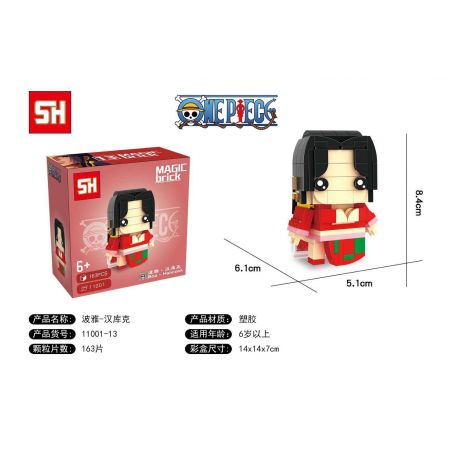 HSANHE 11001-13 non  FANGTAI YA HANCUK. bộ đồ chơi xếp lắp ráp ghép mô hình One Piece ONE PIECE BOA HANCOCK Đảo Hải Tặc 163 khối