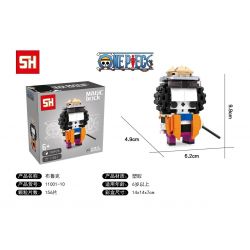 HSANHE 11001-10 non  CẬU BÉ ĐẦU VUÔNG BROOKE bộ đồ chơi xếp lắp ráp ghép mô hình One Piece ONE PIECE BROOK Đảo Hải Tặc 156 khối