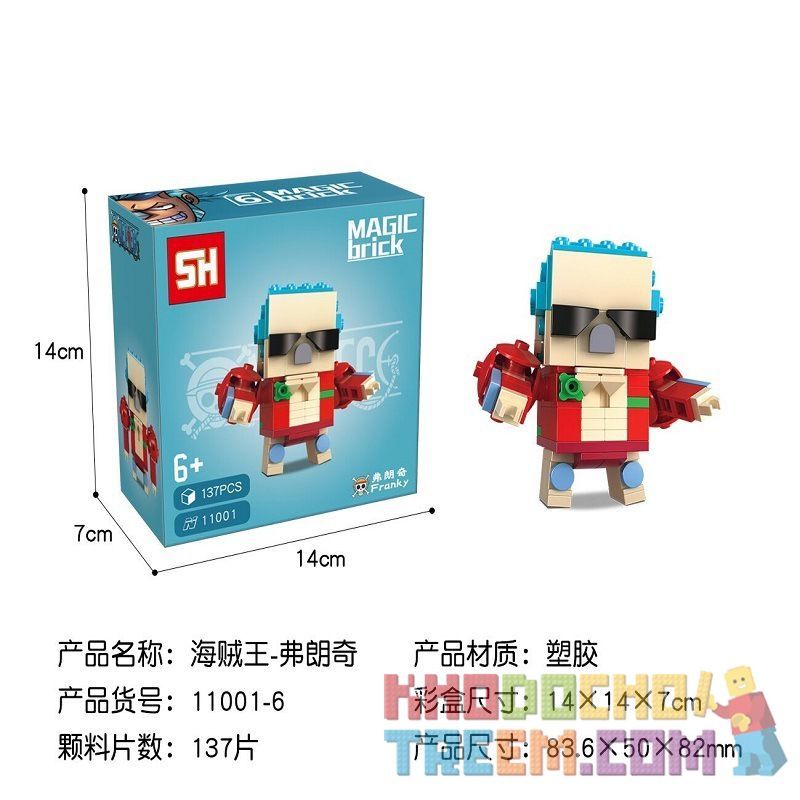 HSANHE 11001-6 non  FANGTAI FRANCI. bộ đồ chơi xếp lắp ráp ghép mô hình One Piece ONE PIECE FRANKY Đảo Hải Tặc 137 khối