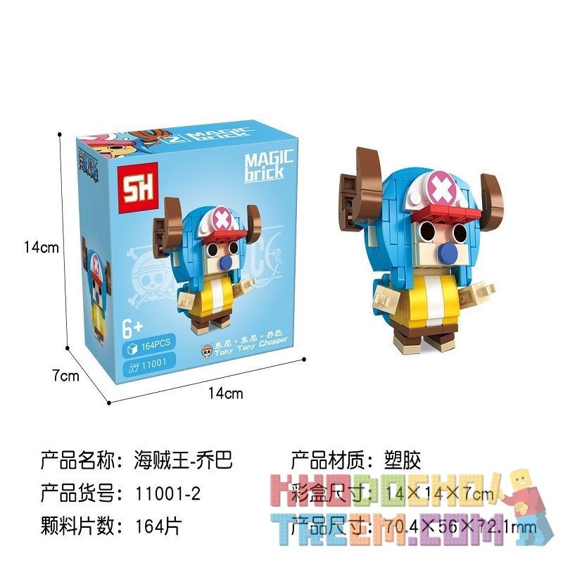 HSANHE 11001-2 non  ONE PIECE TÊN ĐẦU GẠCH TONY CHOPPER bộ đồ chơi xếp lắp ráp ghép mô hình ONE PIECE TONY CHOPPER Đảo Hải Tặc 164 khối