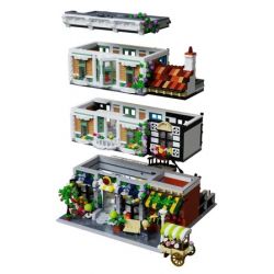 URGE 10200 non  TRUNG TÂM VƯỜN bộ đồ chơi xếp lắp ráp ghép mô hình Creator BRICKS & BLOOMS - MODULAR GARDEN CENTRE Sáng Tạo 2716 khối