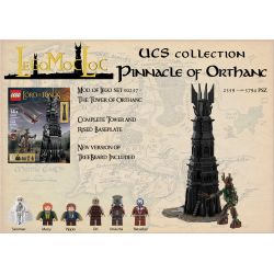 FXZ 112501 REBRICKABLE MOC-33442 33442 MOC33442 non  OUAKOTA. bộ đồ chơi xếp lắp ráp ghép mô hình The Lord Of The Rings UCS PINNACLE OF ORTHANC Chúa Nhẫn 3787 khối