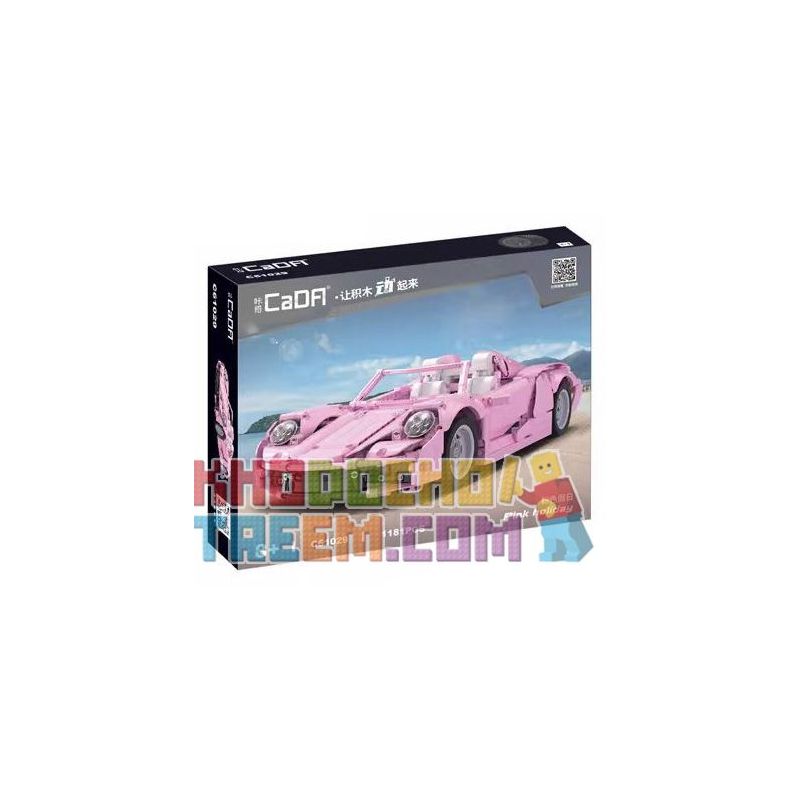DOUBLEE CADA C61029 61029 non  KỲ NGHỈ MÀU HỒNG 1:12 tỷ lệ 1:12 bộ đồ chơi xếp lắp ráp ghép mô hình  PINK HOLIDAY Kỹ Thuật Công Nghệ Cao Mô Hình Phương Tiện 1181 khối