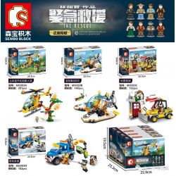 SEMBO 603203A 603203B 603203C 603203D non  CỨU HỘ KHẨN CẤP 4 LOẠI TRỰC THĂNG BĂNG RỪNG CHẶN NGUỒN LỬA PHI HÀNH ĐOÀN TAI NẠN ĐỘNG ĐẤT TUYẾT bộ đồ chơi xếp lắp ráp ghép mô hình Rescue Team THE RESCUE Đội Cứu Hộ 549 khối