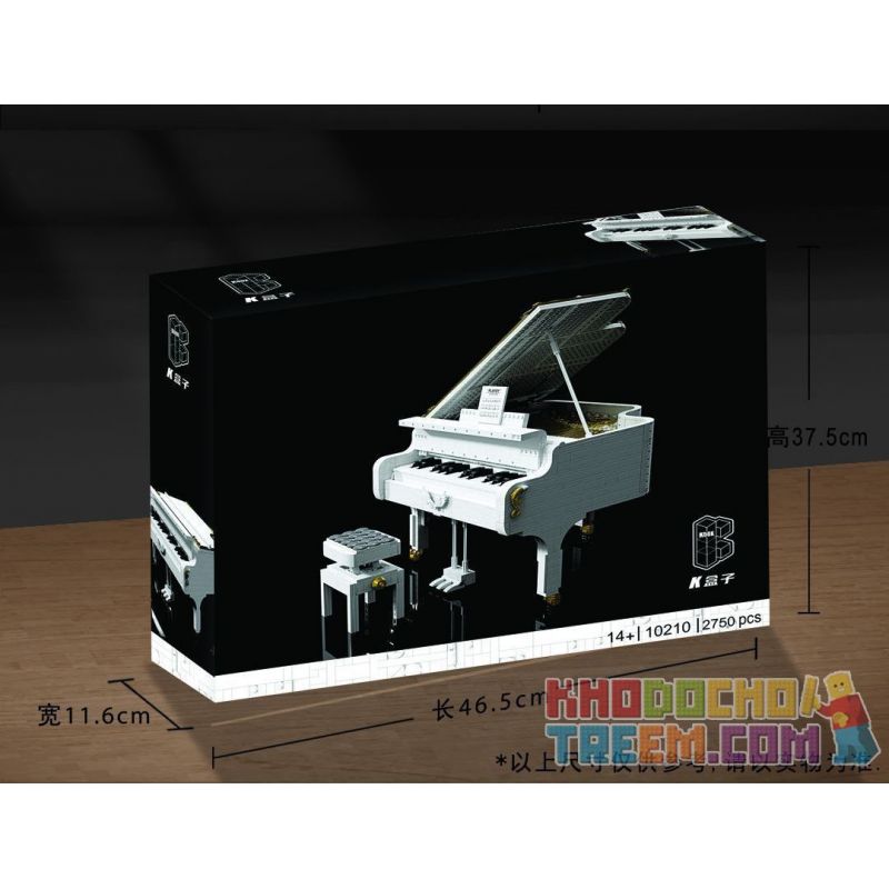 K BOX 10210 non  PIANO TRẮNG bộ đồ chơi xếp lắp ráp ghép mô hình Creator GRAND PIANO Sáng Tạo 2750 khối