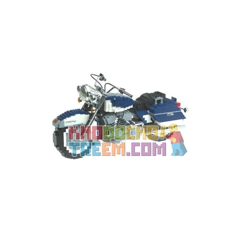 MEGA BLOKS 9770 non  VUA ĐƯỜNG TRƯỜNG HARLEY-DAVIDSON bộ đồ chơi xếp lắp ráp ghép mô hình Speed Champions Racing Cars HARLEY-DAVIDSON ROAD KING Đua Xe Công Thức 1300 khối